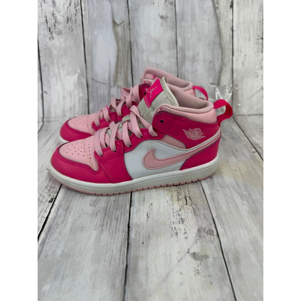 Jordan 1 Mid Fierce Pink Arctic Orange Kids Sneakers FD8781-116 Size 1Y